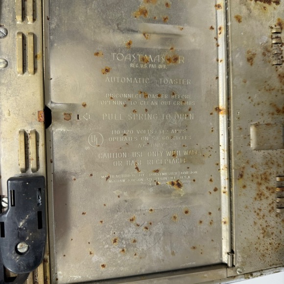 Vintage Toastmaster Hostess Automatic Toaster Chrome Retro  parts only - Picture 6 of 11